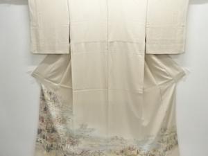 作家物　家屋風景模様一ツ紋色留袖